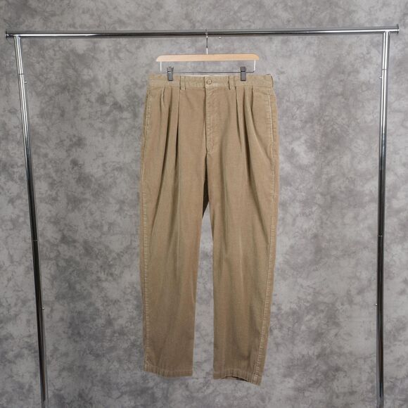 Vintage Ralph Lauren Corduroy Pants | Beige | Polo Cords | Andrew Pant | 35 x 32 - Picture 1 of 6